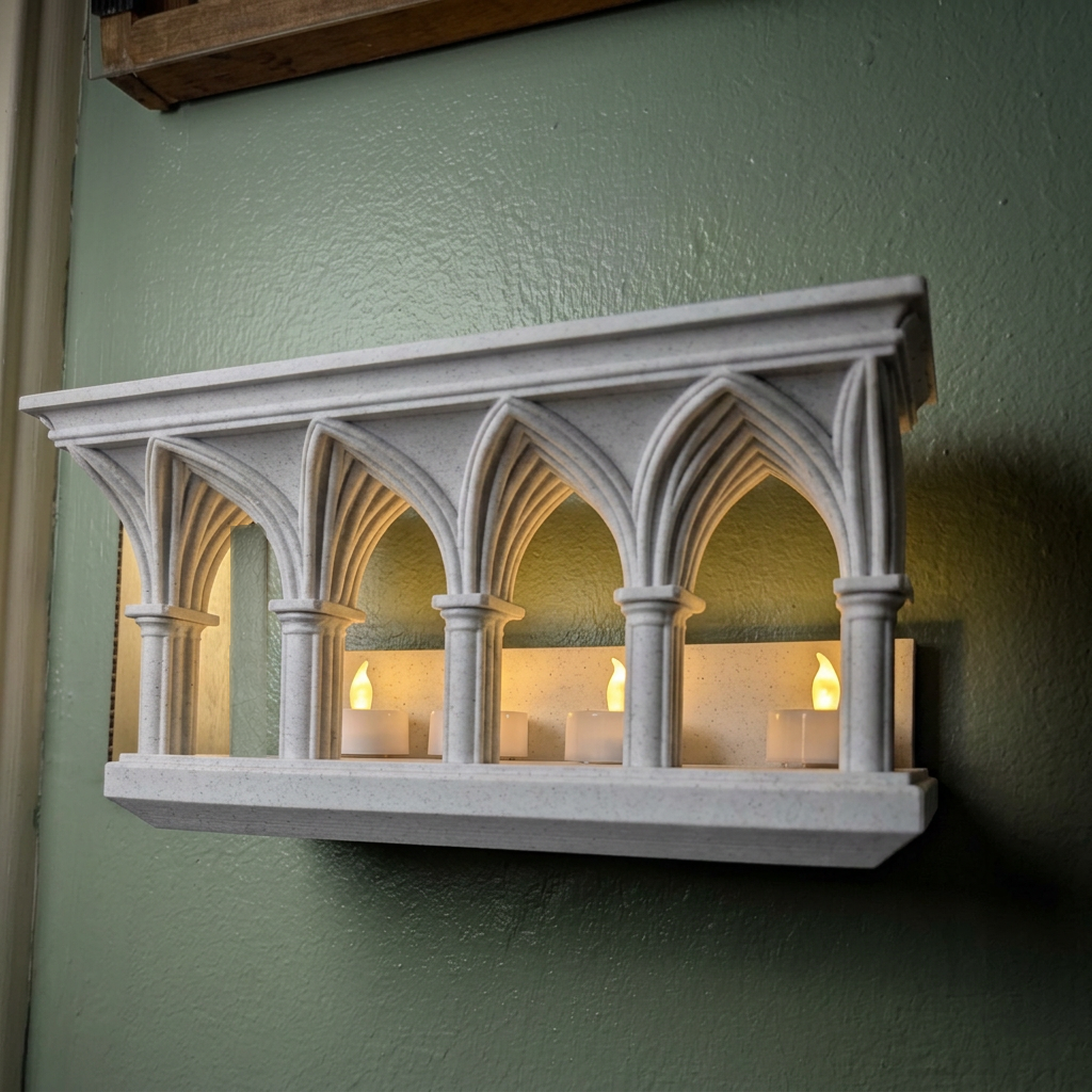 Original white-light ancestor altar viewed from the right side